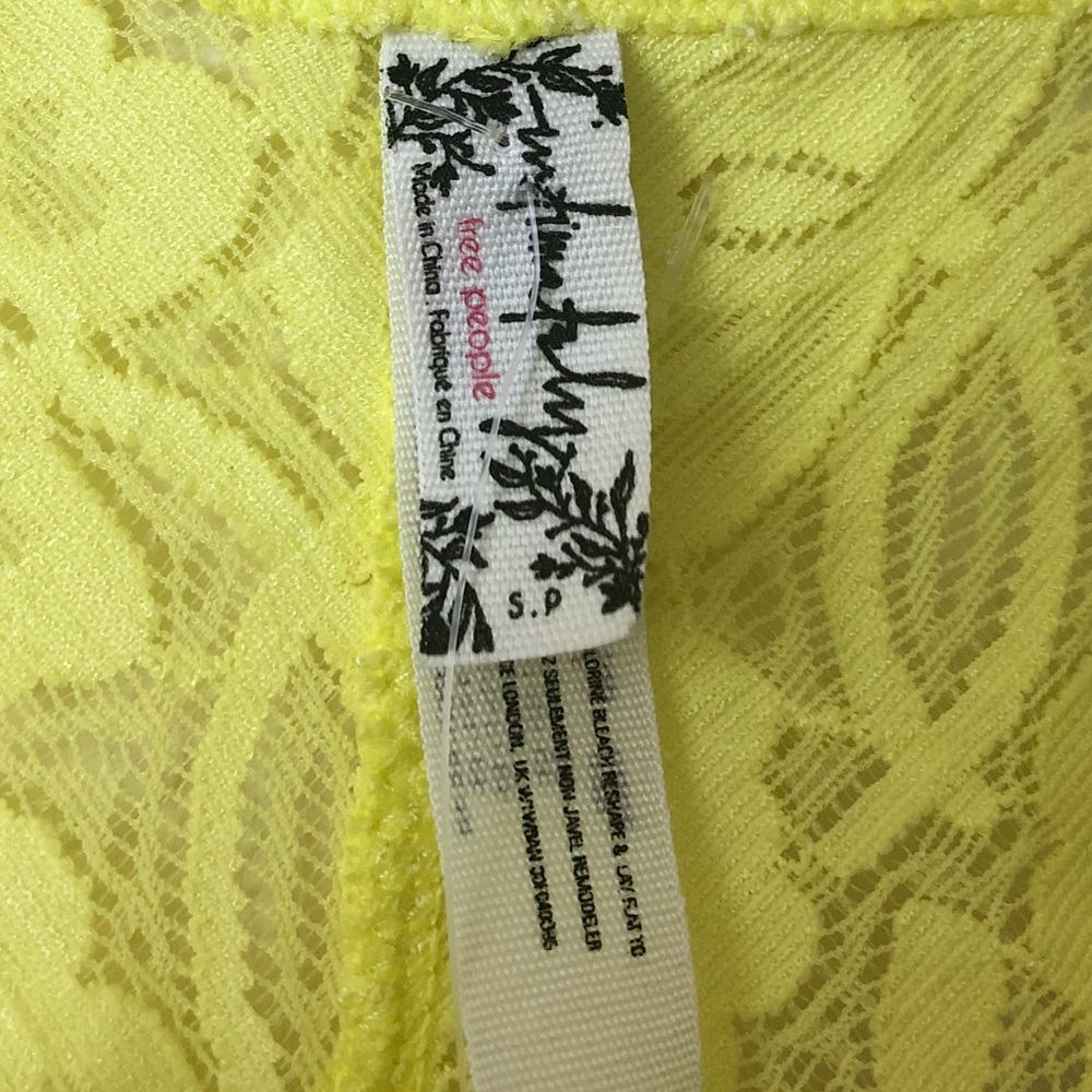 Free People Racerback Lace Bralette in Sun Yellow - Picture 7 of 7